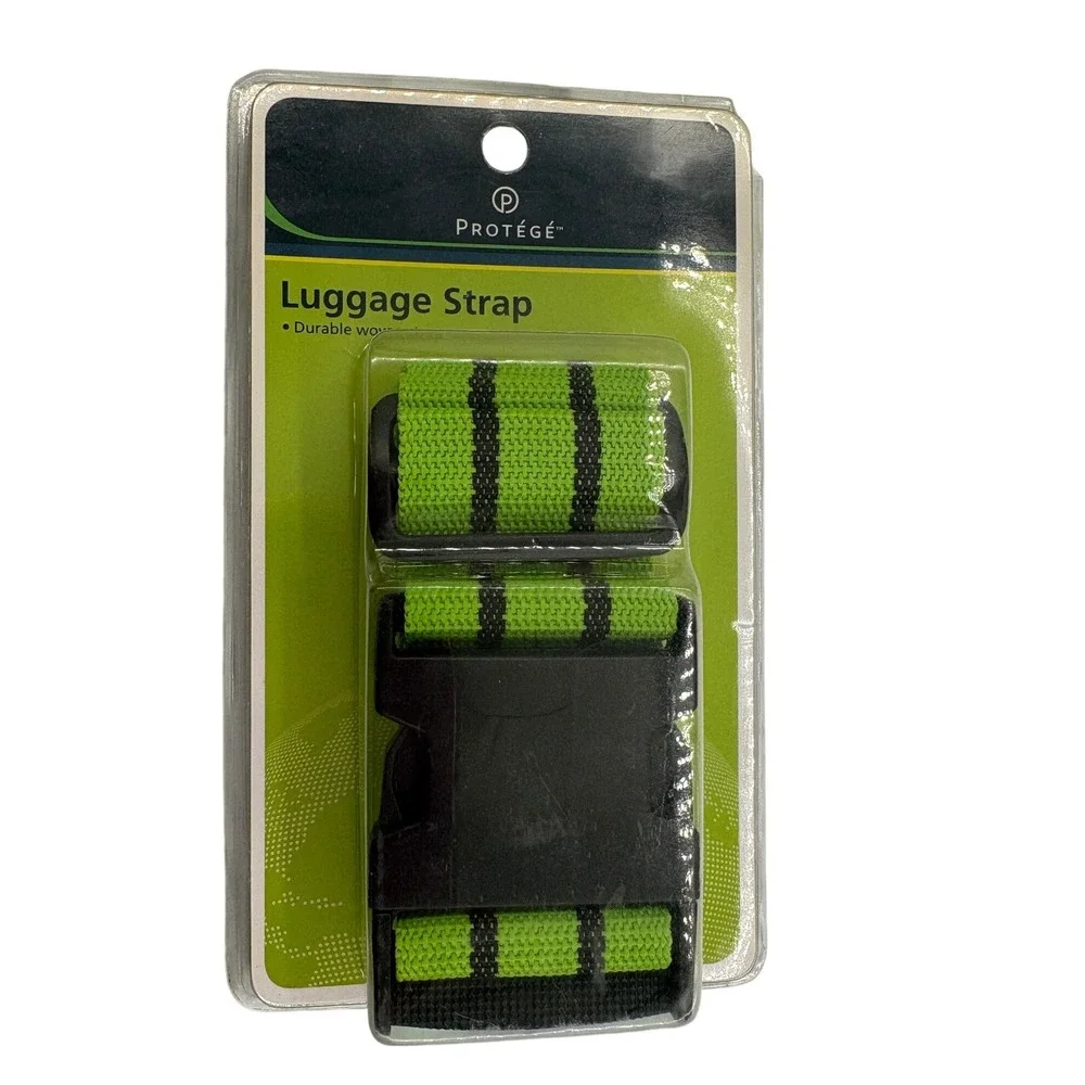 Protege Luggage Strap Green Glaze Black Striped 72